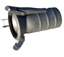 F9 - Galv. Steel Female Coupling with Hose Tail 3 Catches & Seal