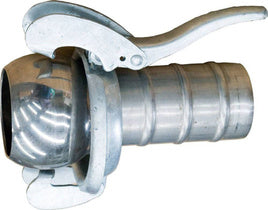 B8 - Stainless Steel Male Coupling with Hose Tail & Galv Lever Ring